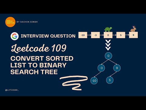 Convert Sorted List to Binary Search Tree - Leetcode 109 - Python
