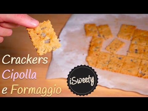 Crackers Integrali al Formaggio e Cipolla SENZA LIEVITO [Snack per lo Spuntino] Ricetta Veloce