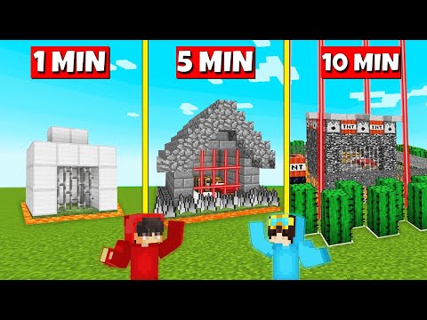 THE MOST SECURITY PRISON BUILD BATTLE In Minecraft - NOOB VS PRO - Cash And Nico Parody
