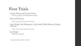 Scottsboro Boys Trial Presentation