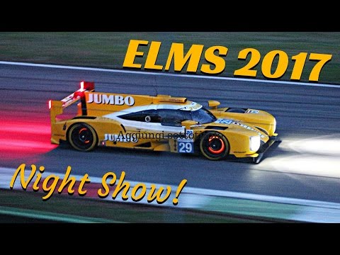 European Le Mans Series ELMS Monza 2017 - Night Show! - Glowing Brakes & Flames!!!