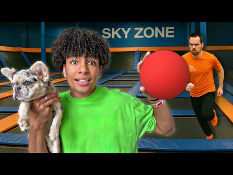 SNEAKING My Puppy Into A Trampoline Park! *GONE WRONG*