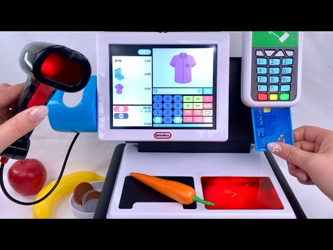 [🐰toy asmr🐰] American Cash Register PlaySet ASMR Satisfying with Unboxing No Talking | Review Toys