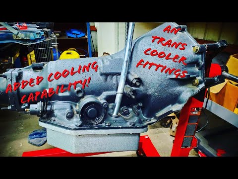Turbo 350 Aluminum Deep Trans Pan & AN Trans Cooler Fittings Install