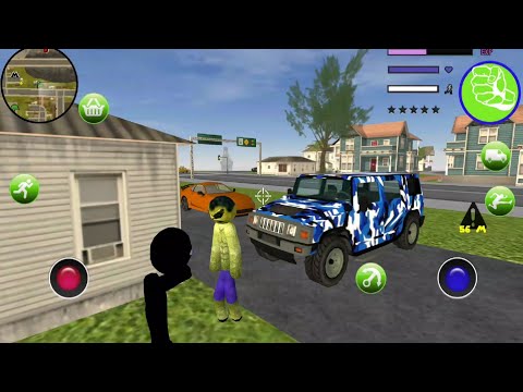 Green Monster Stickman Rope Hero - New Stickman Simulator Game - Android Gameplay