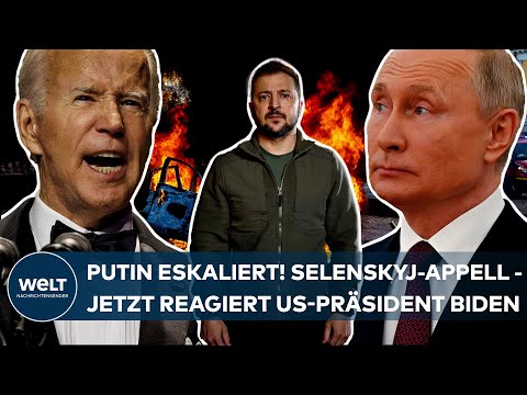 UKRAINE-KRIEG: Putin ordnet Eskalation an! Selenskyj kämpferisch - jetzt reagiert US-Präsident Biden
