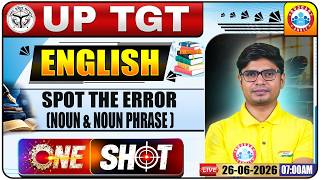 UP TGT English Classes 2026 | English: Spot The Error | UP TGT English One Shot Class