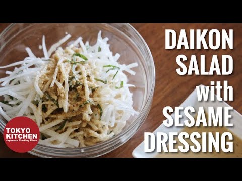 How to make Daikon Salad with Creamy Sesame Dressing 🥗.