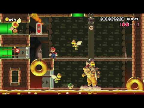 3-4 Chomper Gauntlet. by [CH]☆Eπzσ. - Super Mario Maker - No Commentary 1bl