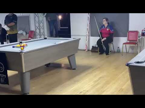 Female pool player, Lynne Pinches, refusing to play a man in Women's pool championship. 14/11/2023