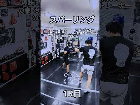 17歳VS45歳のスパーリング1R目
