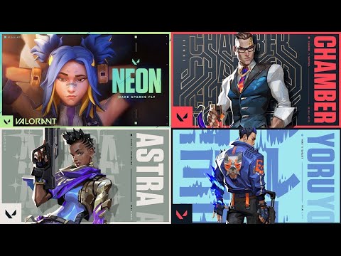 ALL VALORANT AGENT REVEAL TRAILERS Jett   Neon 1080p