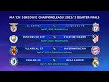Match Schedule: UEFA Champions League 2021/22 Quarter-finals