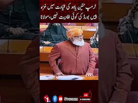 ٹرمپ اور نیتن یاہو کی قیادت میں غزہ امن بورڈ بے سود ہے، مولانا فضل الرحمان