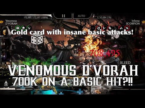 MK Mobile - Venomous D’Vorah! 700k On ONE Basic Attack!