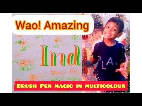 "India" Flourish By Brush Pen.. #calligraphy #calligraphyart #brushpen #flourishshorts