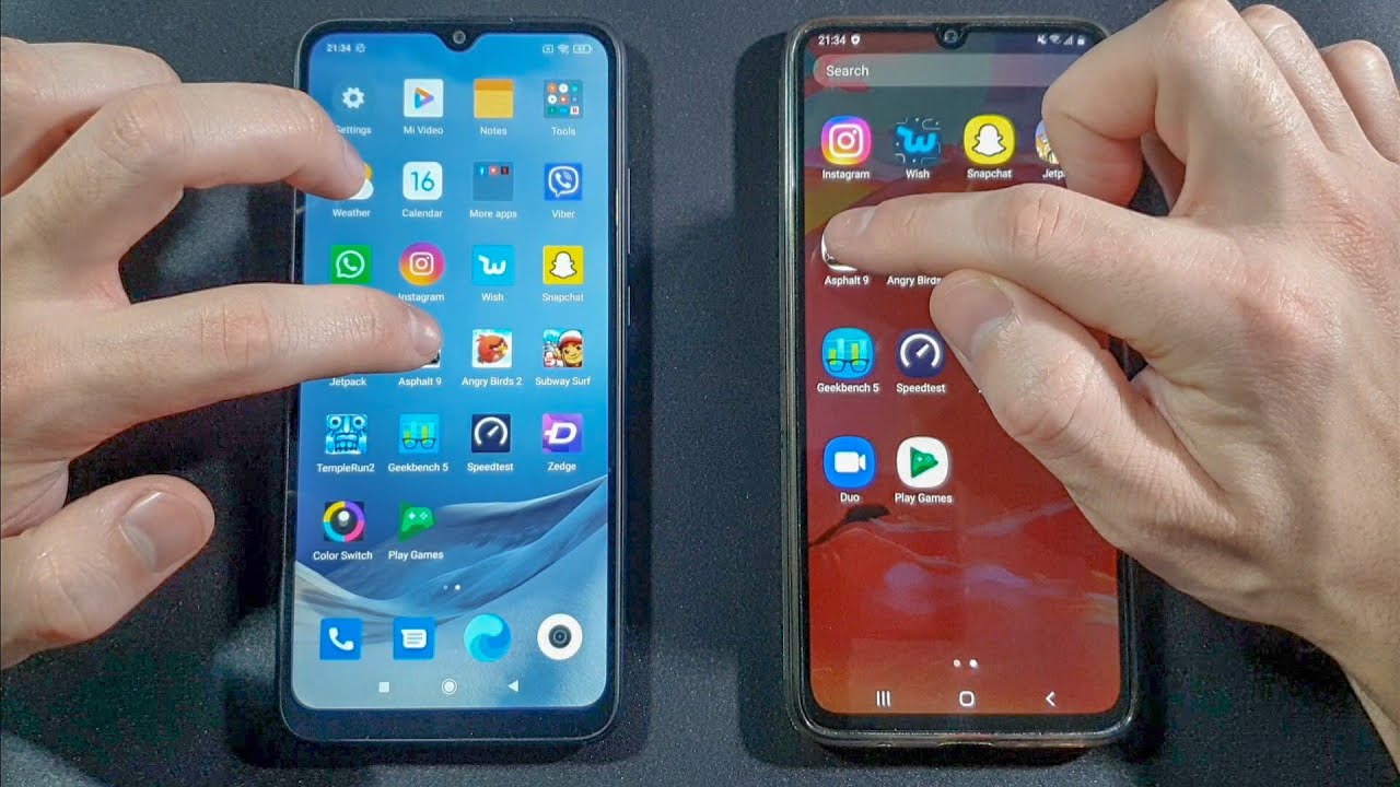 Xiaomi Redmi 9C NFC vs Samsung A70 Comparison Speed Test