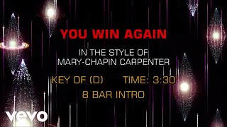 Mary Chapin Carpenter - You Win Again (Karaoke)