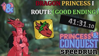 Princess & Conquest Speedrun: Dragon Princess I Route - Good Ending in 41 Minutes!