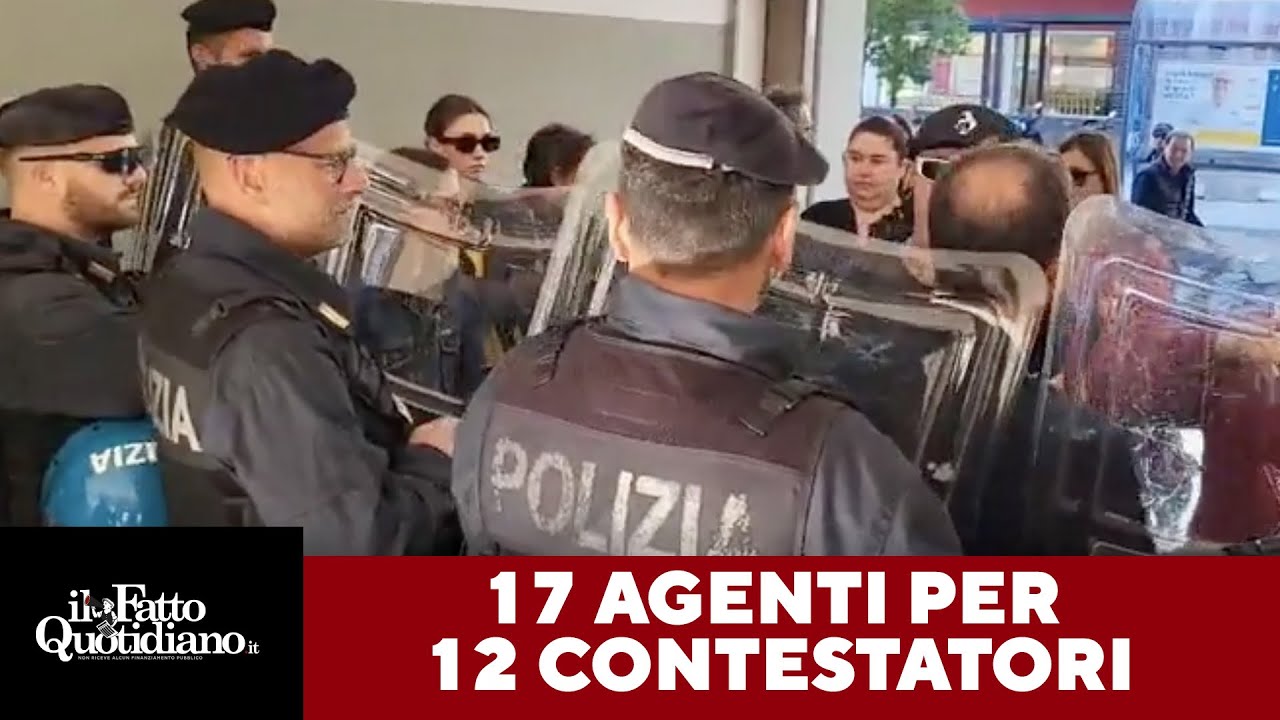 Silenzio, parla Salvini: 17 agenti di polizia in assetto antisommossa per arginare 12 contestatori
