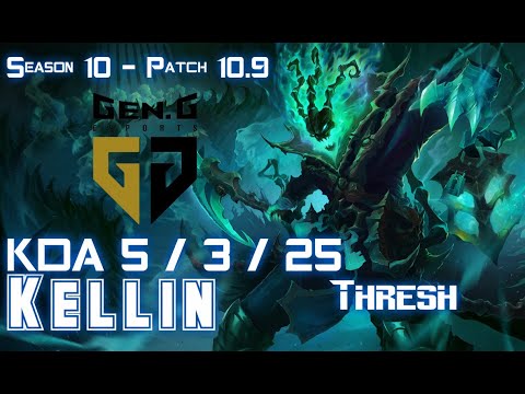 Gen Kellin THRESH vs NAUTILUS Support - Patch 10.9 KR Ranked