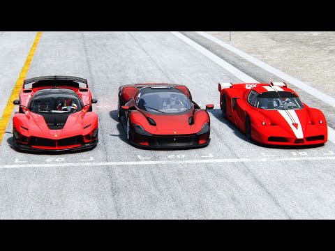 Ferrari Daytona SP3 vs Ferrari FXX K EVO vs Ferrari FXX at Imola