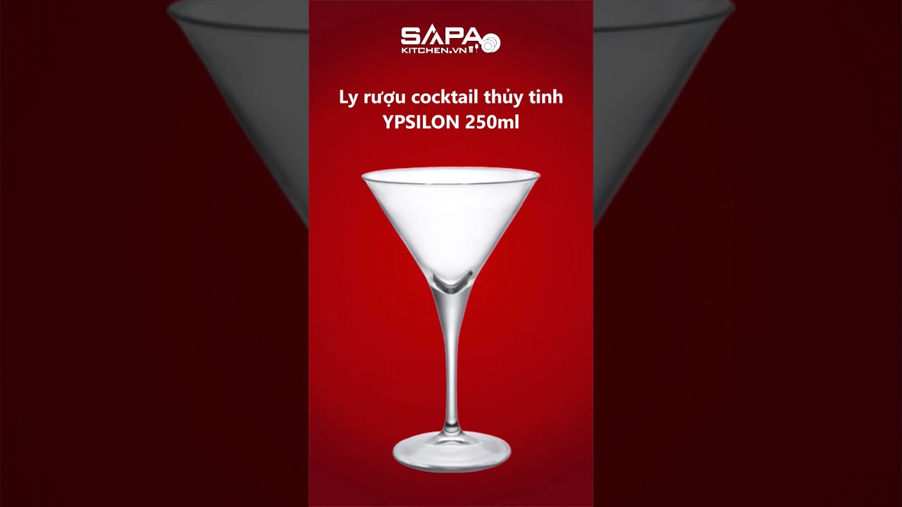 Ly rượu cocktail thủy tinh Ypsilon 25cl