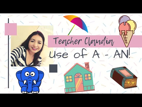 Use of A and AN - Explanation, examples and activity