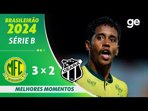 Gols e lances de Mirassol x Ceará