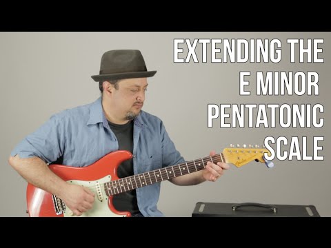 E Minor Pentatonic Extension For Beginners - Beginner Blues Soloing - Lead Guitar