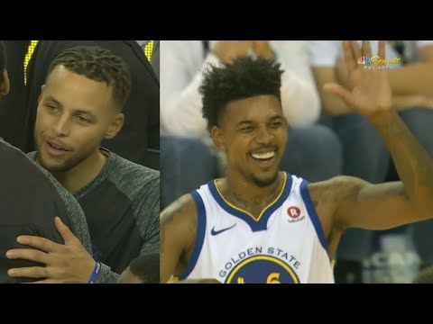 Stephen Curry New Hair Debut! Nick Young Left Wide Open! 2017-18 Season