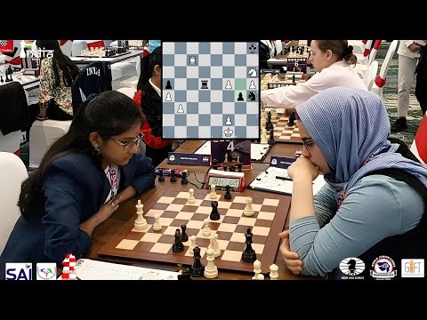 A Smooth Checkmate with a Rook and Knight | WGM Rakshitta vs WIM Ayan | World Junior 2024