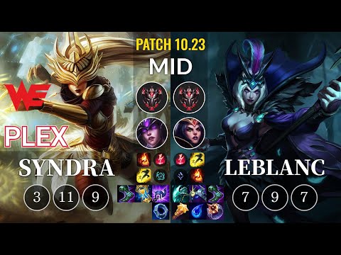 WE Plex Syndra vs LeBlanc Mid - KR Patch 10.23