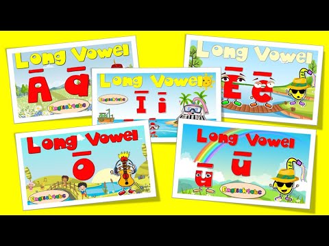 Long Vowels Compilation / ā ē ī ō ū / The Macron Symbol /Phonics Mix!