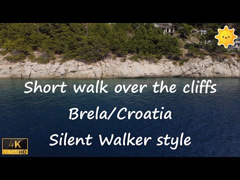 Short walk over the cliffs in Brela/Croatia 4K //Silent Walker style//