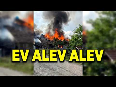 Bartın'da 2 katlı ev yandı