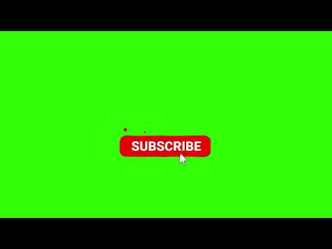 Liquid Red Subscribe Button Click Animation Green Screen