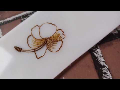 How To Draw Hibiscus Flower With Henna || Henna By Maimuna