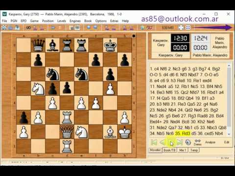 Garry kasparov and pablo marin alejandro 1988 barcelona 1 0 549