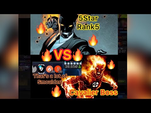 5 Star Sunspot VS Human Torch Cavalier Difficulty Boss, Marvel Contest of Champions