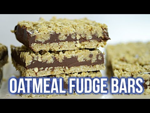 No Bake Oatmeal Fudge Bars