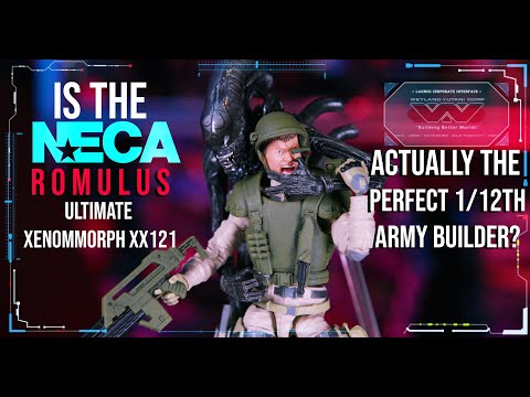 NECA ALIEN ROMULUS ULTIMAT XENOMORPH XX121 + Gridiron Studios Aliens weapons and accessories.