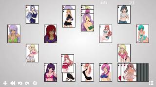 Anime Babes Solitaire - Royal Aids Mode Gameplay/Win