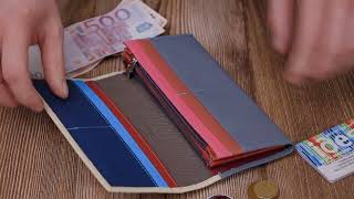 Практичний гаманець для стильних жінок із натуральної шкіри ST Leather 22519 різнокольоровий