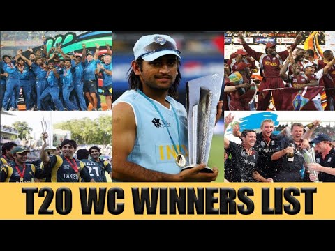 T20 world cup winners list from 2007 #shorts #cricket #trending