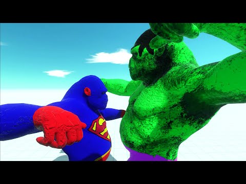 GORO SUPERMAN vs MEGA HULK GORO DEATH RUN - Animal Revolt Battle Simulator