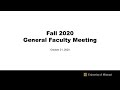 Fall General Faculty Meeting