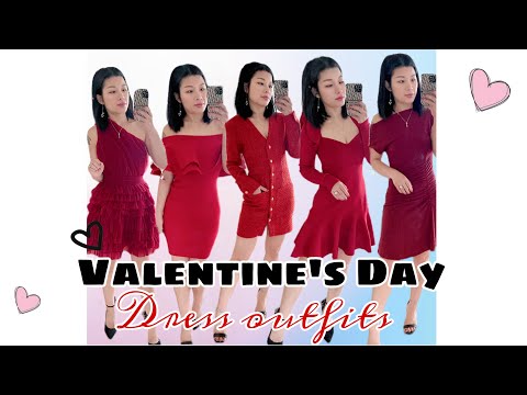 5 VALENTINE RED DRESS OUTFIT IDEAS // EXPRESS