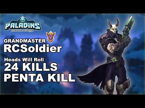 RCSoldier Androxus 24 KILLS - PENTA KILL - !! Paladins GM (Ranking 7) Ranked Gameplay 1440p