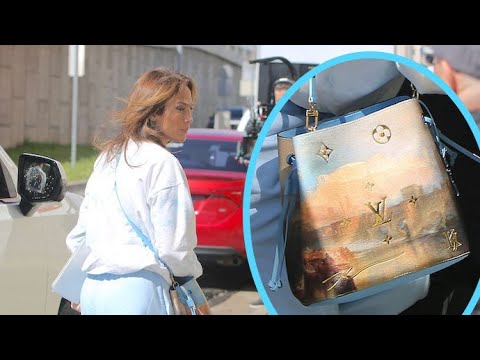 Jennifer Lopez Totes Her Cute Louis Vuitton Handbag At The Dance Studio